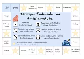 Vorschau - Spiele - Bundesländer und Bundeshauptstädte - Würfelspiel - Seite 1