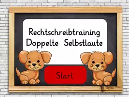 Vorschau - Spiele - Interaktives Spiel - Rechtschreibtraining - Doppelte Selbstlaute - Deckblatt