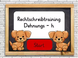 Vorschau - Arbeitsblätter - Kombipaket: Dehnungs-h (Interaktives PDF-Spiel und passendes, ausfüllbares PDF-Arbeitsblatt) - Deckblatt