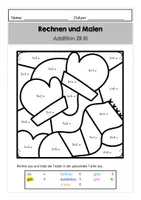 Vorschau - Arbeitsblätter - Rechenmalblätter - Addition ZR 10 - Seite 2