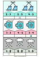 Vorschau - Spiele - Klammerkarten | Einführung Multiplikation | Klasse 2 - Seite 1