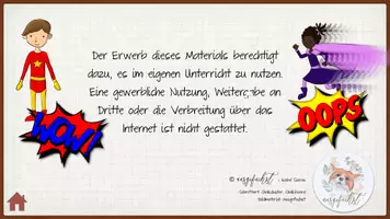 Vorschau - Aufgabenkarten - Interaktive SUPERHEROES PDF Wortschatzeinführung - Seite 1
