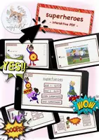 Vorschau - Aufgabenkarten - Interaktive SUPERHEROES PDF Wortschatzeinführung - Deckblatt
