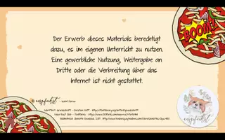Vorschau - Präsentationen/Tafelbilder - Interaktive PIZZA PDF Dialog üben - Seite 1
