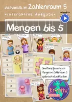 Vorschau - Spiele - Mathe Klasse 1: Mengen bis 5 erkennen interaktiv - Deckblatt