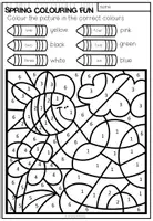 Vorschau - Arbeitsblätter - SPRING - Colouring Fun - Seite 1