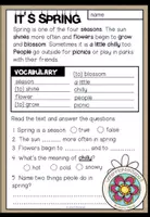 Vorschau - Arbeitsblätter - SPRING - Reading Comprehension - Deckblatt