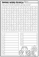 Vorschau - Arbeitsblätter - SPRING - Word Search - Seite 2