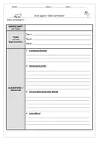Vorschau - Arbeitsblätter - Fabel - Schreibplan (Vorlage) - Seite 1