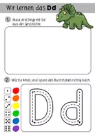 Vorschau - Arbeitsblätter - Video Buchstabeneinführung zum D d inkl. Buchstabenlernheft #homeschooling - Seite 2