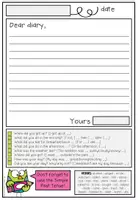 Vorschau - Arbeitsblätter - Diary Entry – Tagebucheintrag auf Englisch schreiben | Writing Arbeitsblätter 6.–7. Klasse - Seite 1