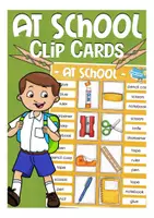 Vorschau - Stationenlernen - school things Klammerkarten Englisch - Deckblatt
