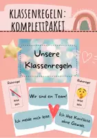 Vorschau - Poster - Unsere Klassenregeln: Übersicht Plakate - Deckblatt