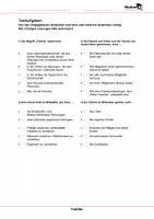 Vorschau - Arbeitsblätter - Familie - Testaufgaben mit Lösungen - Deckblatt