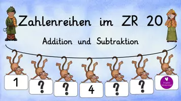 Vorschau - Arbeitsblätter - Zahlenreihen im Zahlenraum bis 20 - Deckblatt