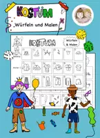Vorschau - Spiele - Karneval Würfeln und Malen Kunst, Fasching Kunst - Deckblatt