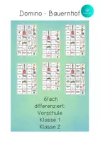 Vorschau - Arbeitsblätter - Domino Bauernhof - Anlaute Silben Wörter Sätze - Deckblatt
