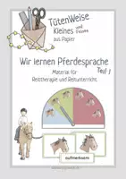 Vorschau - Arbeitsblätter - Wir lernen Pferdesprache Teil 1 - Material für Reittherapie und Reitunterricht - Deckblatt
