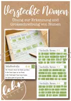 Vorschau - Fördermaterial/Inklusion - Versteckte Nomen - Deckblatt