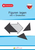 Vorschau - Arbeitsblätter - Figuren legen mit 4 Dreiecken - Deckblatt