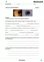 Vorschau - Arbeitsblätter - Parasiten - Arbeitsblätter mit Lösungen - Deckblatt