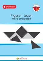 Vorschau - Arbeitsblätter - Figuren legen mit 6 Dreiecken - Deckblatt