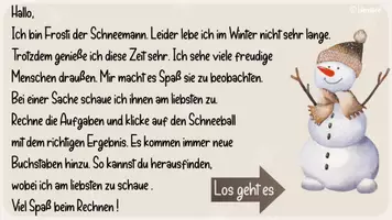Vorschau - Präsentationen/Tafelbilder - Winterrechnen - digitale Rechenspur - interaktive PDF - Seite 1