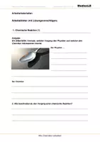 Vorschau - Arbeitsblätter - Wie Chemiker arbeiten - Arbeitsblätter mit Lösungen - Deckblatt