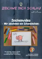 Vorschau - Videos - Zeichenvideo | Wir zeichnen ein Schweinchen - Deckblatt