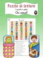 Vorschau - Arbeitsblätter - Puzzle di lettura - Chi sono? - I sacchi a pelo - Deckblatt