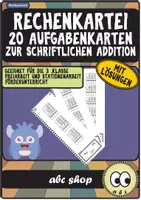 Vorschau - Stationenlernen - Schriftliche Addition im ZR 1000 üben mit 20 Aufgabenkarten (mit Lösungen) - Deckblatt