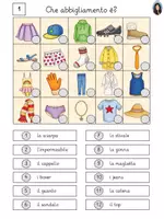 Vorschau - Arbeitsblätter - Puzzle di parole - L'abbigliamento - Che abbigliamento è? - Seite 2