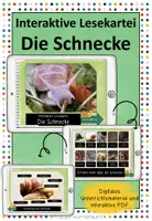 Vorschau - Interaktives Material - Interaktive Lesekartei Die Schnecke - Deckblatt