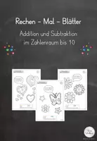 Vorschau - Arbeitsblätter - Rechen-Mal-Blätter Addition Subtraktion ZR bis 10 - Deckblatt