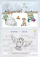 Vorschau - Arbeitsblätter - Deutsch interaktiv im Winter-Wunderland - Seite 1