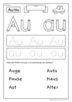 Vorschau - Arbeitsblätter - Arbeitsblätter Zwielaute Au Ei Eu - Seite 1