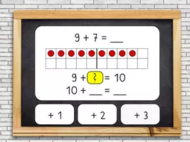 Vorschau - Spiele - Interaktives Spiel: Schrittweise über den Zehner - Addition - Spiel 2 - Seite 1