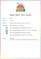 Vorschau - Spiele - Farm animals: Escape Game / Escape Room & Suchsel (Bauernhof) - Englisch - Kl. 3/4 - Seite 1