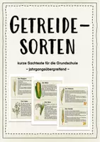 Vorschau - Merkblätter - Getreide - Infokarten - kurze Sachtexte - Deckblatt