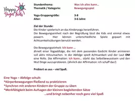 Vorschau - Poster - Happy Yoga Kids Bewegungseinheit - Was ich alles kann! - Seite 2