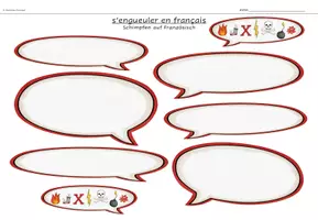 Vorschau - Arbeitsblätter - Schimpfen auf Französisch - Deckblatt