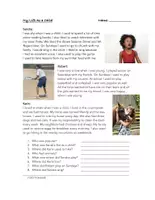 Vorschau - Text - English Past Tense Reading: My Life as a Child: Englisch Lesen - Deckblatt