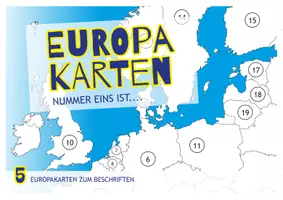 Vorschau - Arbeitsblätter - Europakarten zum Beschriften. (Druckversion) - Deckblatt