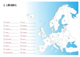 Vorschau - Arbeitsblätter - Europakarten zum Beschriften. (Druckversion) - Seite 2