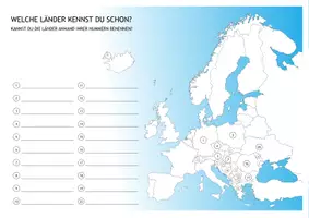 Vorschau - Arbeitsblätter - Europakarten zum Beschriften. (Druckversion) - Seite 3