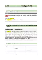 Vorschau - Arbeitsblätter - 5 Tier-Diktatgeschichten für die 3. Klasse der Grundschule - Deckblatt