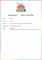 Vorschau - Arbeitsblätter - Kartenkunde / Orientierung: Karte beschriften (Differenziert) - Sachunterricht - Kl. 3/4 - Seite 1