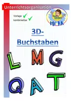 Vorschau - selbst erstellte Cliparts/Grafiken - 3D Schriftart komplettes Alphabet - Deckblatt