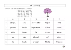 Vorschau - Arbeitsblätter - Knack den Code: Frühling - Seite 2