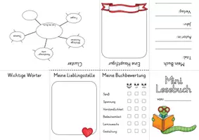 Vorschau - Arbeitsblätter - Leseminibücher: Faltbücher zur Buchpräsentation - Seite 1